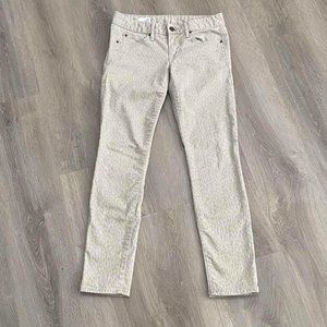 Gap 1969 Women’s Tan Leporad Print Skinny Jeans in Size 26R